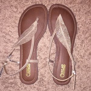 Feather jewel sandals